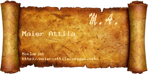 Maier Attila névjegykártya
